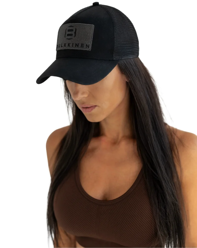 Bulkkinen Unisex Snapback Trucker Cap, Black