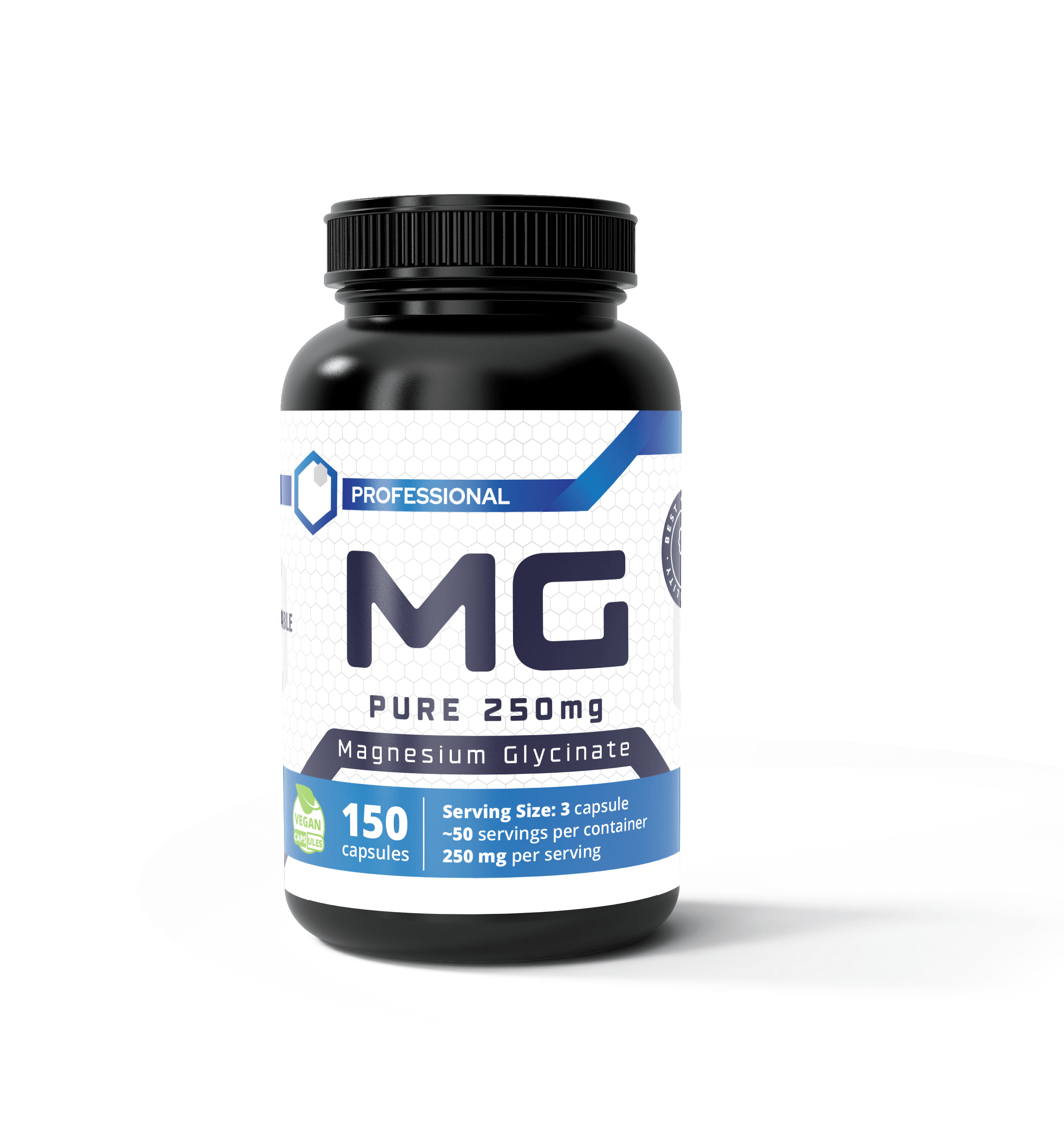 HC Pro MG Pure Magnesium Glycinate 250 mg, 150 kaps.