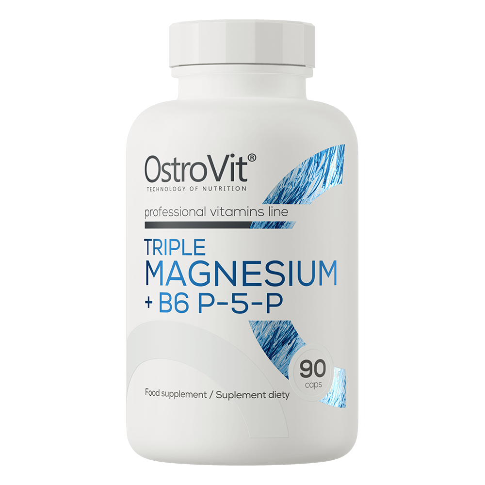OstroVit Triple Magnesium + B6 P-5-P, 90 kaps.