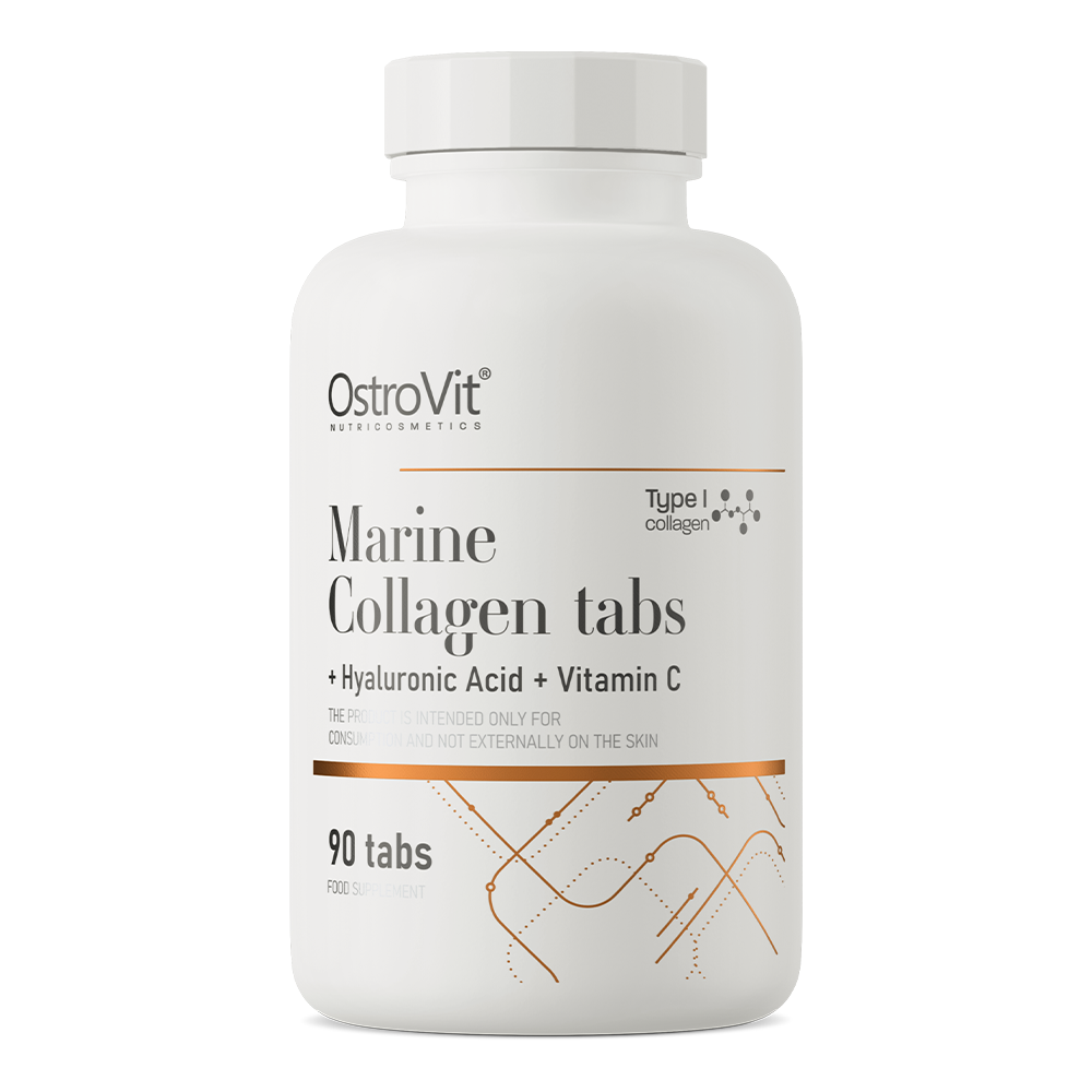 OstroVit Marine Collagen + Hyaluronic Acid and Vitamin C, 90 tabl.