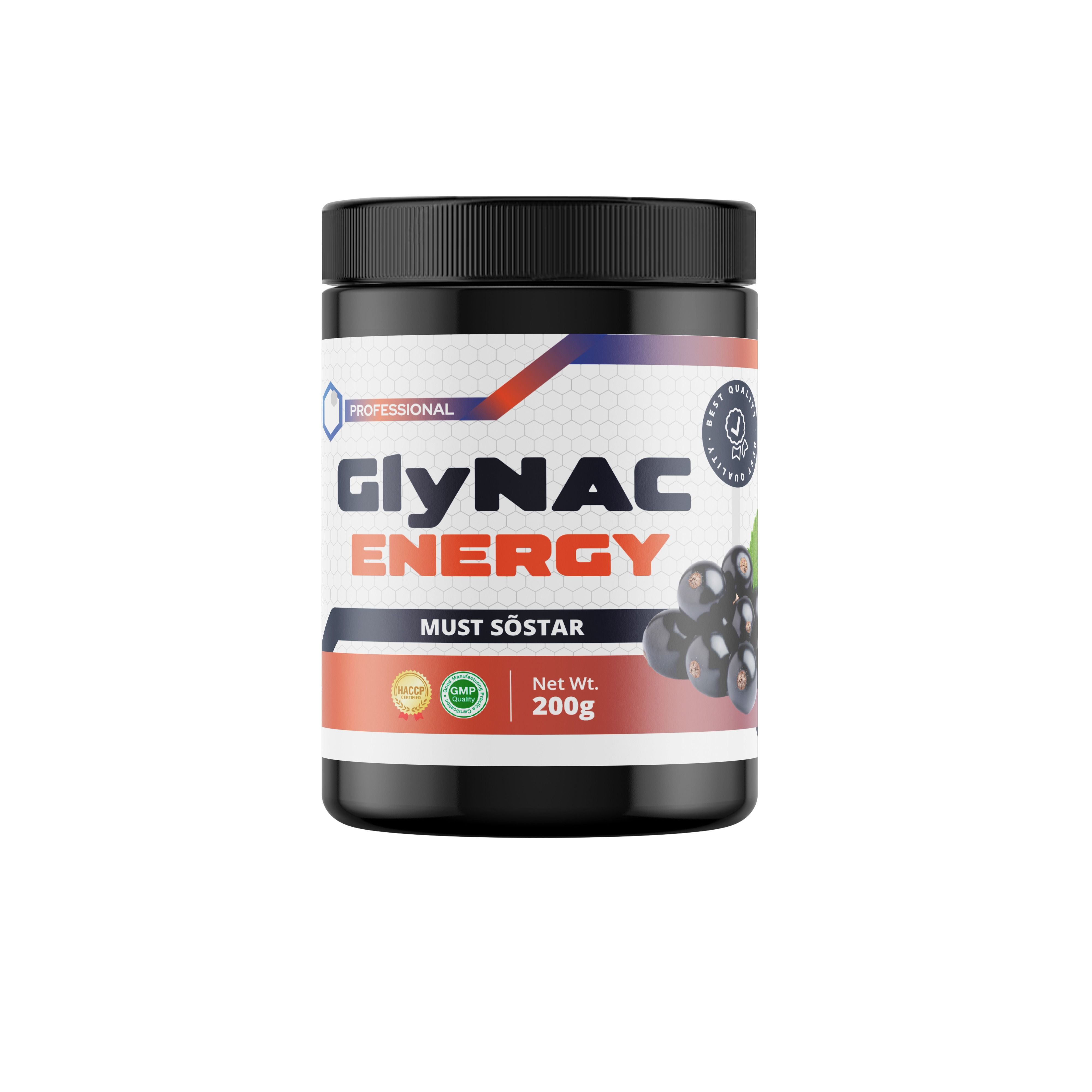 HC Pro GlyNac Energy, 200&nbsp;g, Mustaherukka