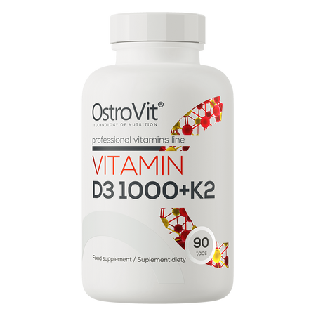 OstroVit Vitamin D3 1000 IU + K2, 90 tablets