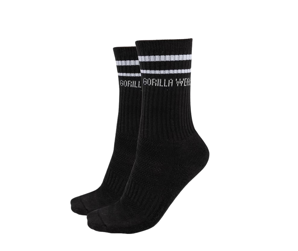 Gorilla Wear Crew Socks 2-Pack, Black