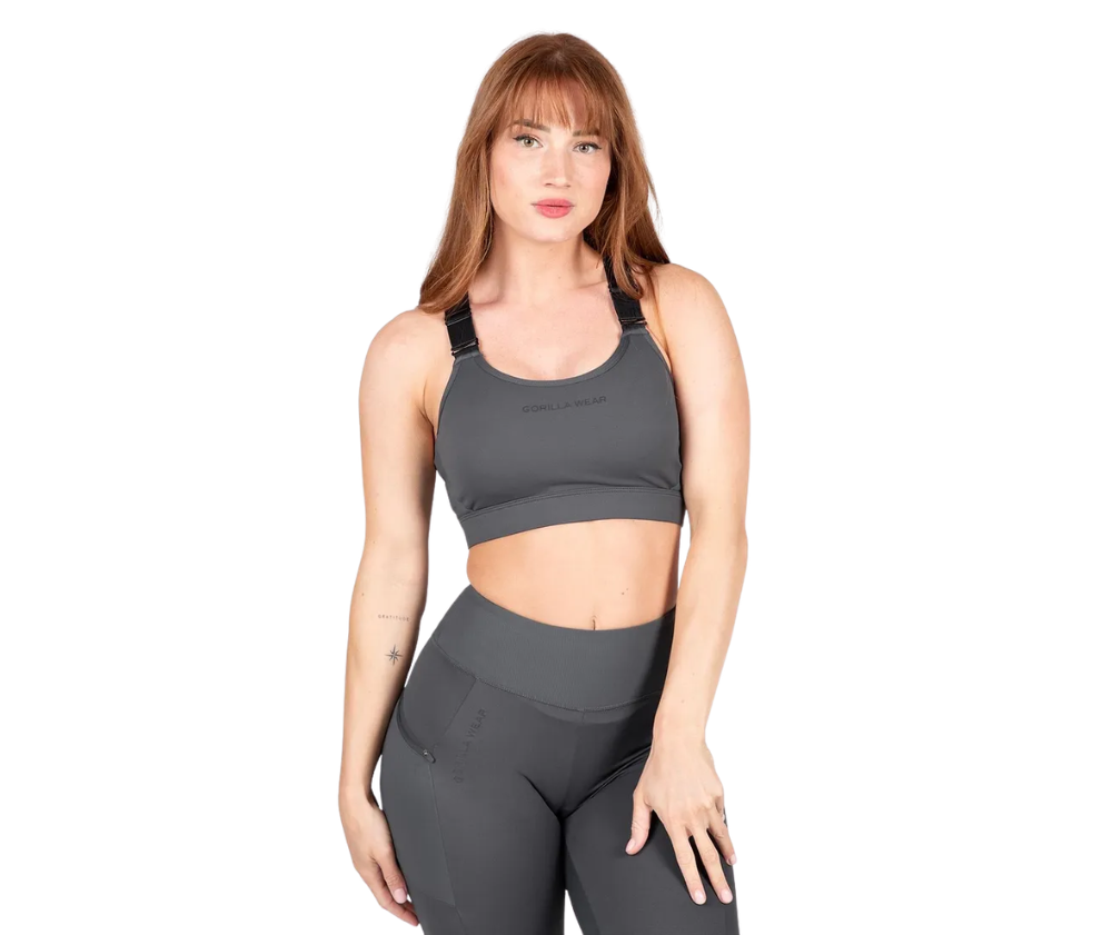 Gorilla Wear Monroe Sports Bra, Gray