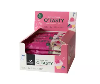 15 kpl Foodin O`Tasty Oat Bar, 25 g, Raspberry Muffin