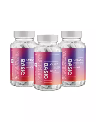Big Buy: 3 kpl Basic Nutrition Omega-3, 150 kaps.
