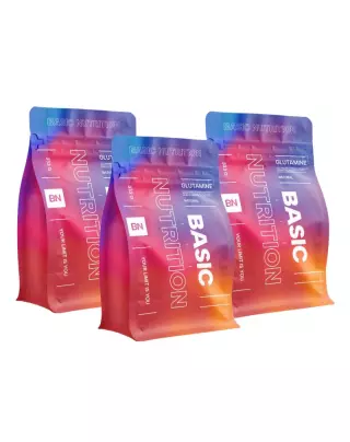 Big Buy: 3 kpl Basic Nutrition Glutamine, 333 g