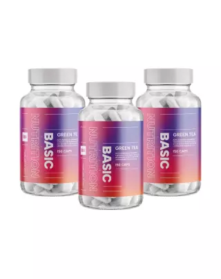 Big Buy: 3 kpl Basic Nutrition Green Tea, 150 kaps.