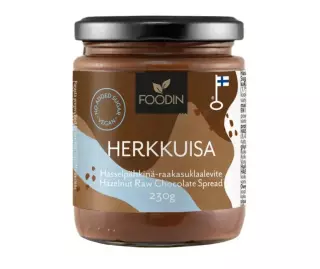 Foodin Hasselpähkinä-Herkkuisa (sokeroimaton), 230 g