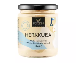 Foodin Valkosuklaa-Herkkuisa (sokeroimaton), 240 g