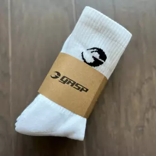 GASP Crew Socks, 3-pack, White