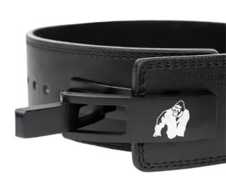 Gorilla Wear 4 Inch Carbon Leather Lever Belt, Black