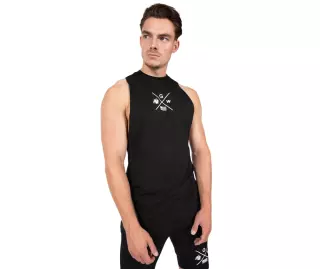 Gorilla Wear Cisco Drop Armhole Tank Top, Black/White