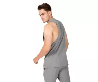 Gorilla Wear Cisco Drop Armhole Tank Top, Grey/Black