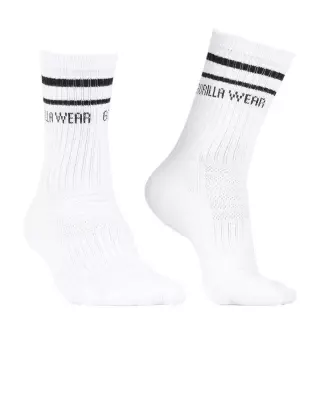 Gorilla Wear Crew Socks, White