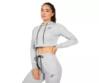 Gorilla Wear Pixley Crop Top Hoodie, Gray