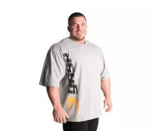 GASP Iron Tee, Grey Melange / Black