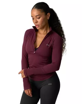 ICIW Define Seamless 1/2 Zip, Dark Mahogany