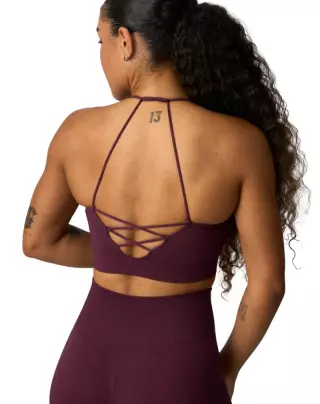 ICIW Shape Seamless Strappy Sports Bra (Kampanjatuote), Dark Mahogany Melange