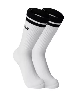 ICIW Training Striped Socks 2-Pack, White/Black