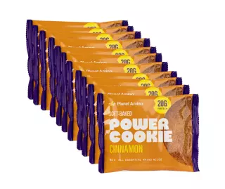Keksilaatikko: 10 kpl Planet Amino Power Cookie -proteiinikeksi, Kaneli (10 x 85 g)