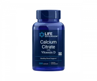 LifeExtension Calcium Citrate with Vitamin D, 200 kaps.