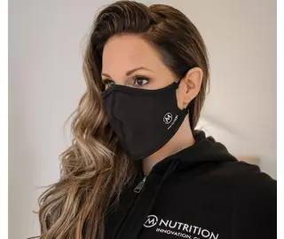 M-Nutrition musta kasvo- ja urheilumaski 2 kpl