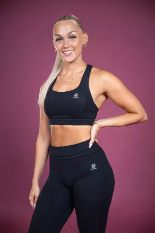 M-Nutrition Cross Back Bra, Black