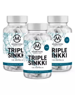 Big Buy: 3 kpl M-Nutrition Triple Sinkki (360 kaps.)