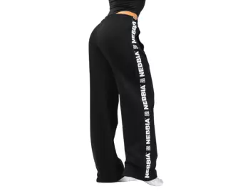 NEBBIA Straight Leg Sweatpants Urban 490, Black