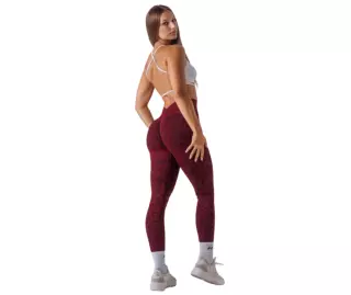 NEBBIA Push-Up Compression Leopard Leggings PRIMAL 849, Bordo
