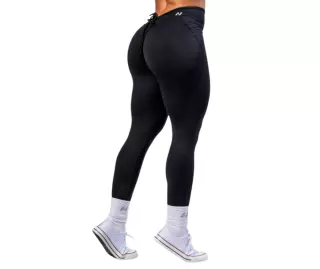 NEBBIA V-Cut Lace-Up Sculpting Leggings OWN YOUR POWER 426, Black