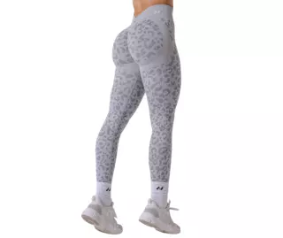NEBBIA Push-Up Compression Leopard Leggings PRIMAL 849, Light Grey Leopard