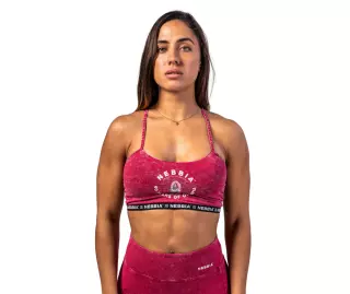 NEBBIA Washed Open Back Sports Bra Legacy 779, Red