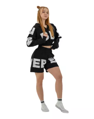 NEBBIA 624 Cotton Gym Shorts 6" Muscle Mommy, Black