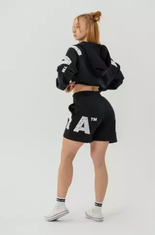 NEBBIA 624 Cotton Gym Shorts 6" Muscle Mommy, Black