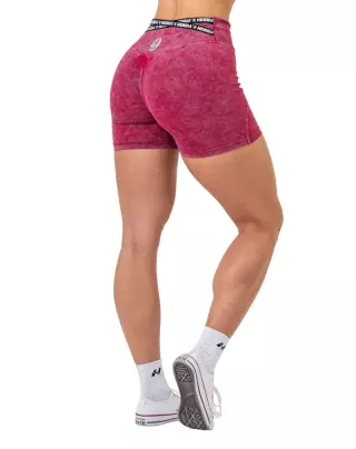 NEBBIA Washed High Waisted Shorts Heritage 780, Red