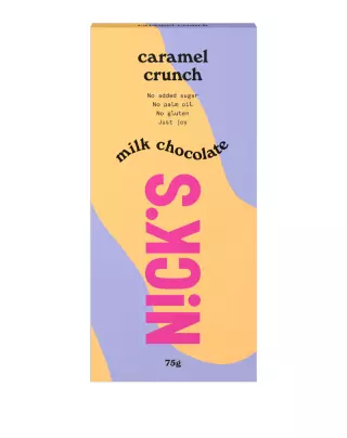Nick’s suklaalevy 75 g, Milk Chocolate Caramel Crunch