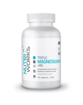 Nutri Works Triple Magnesium + B6, 120 kaps.