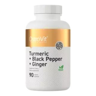 OstroVit Turmeric + Black Pepper + Ginger, 90 tabl.