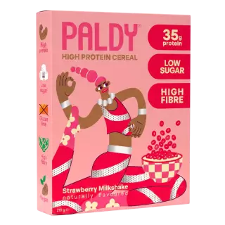 Paldy High Protein Cereal proteiinimurot, 210 g, Strawberry Milkshake