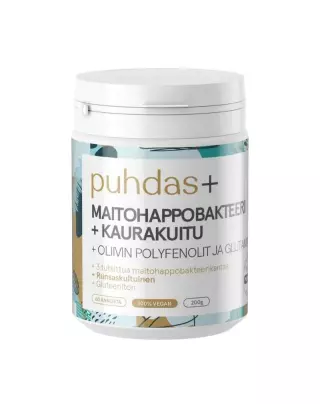 Puhdas+ Maitohappobakteeri + Kaurakuitu, 200 g