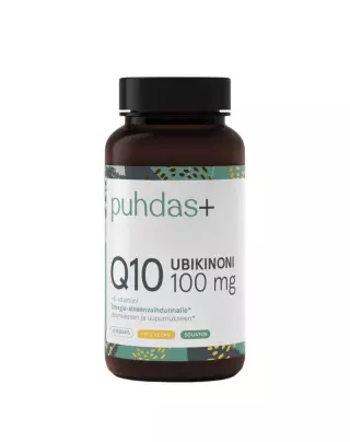 Puhdas+ Vegan Ubikinoni Q10 100 mg, 60 kaps.