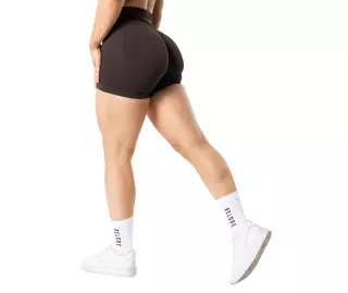 Relode Aura Seamless Scrunch Shorts, Espresso Brown