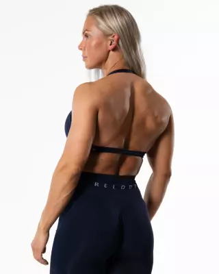 Relode Prime Halterneck Top (Poistuva malli), Deep Blue