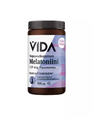 Vida Nopeavaikutteinen Melatoniini 1,9 mg, 144 imeskelytabl.