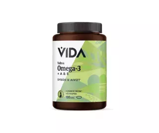 Vida Vahva Omega-3 + A & E, 100 kaps.