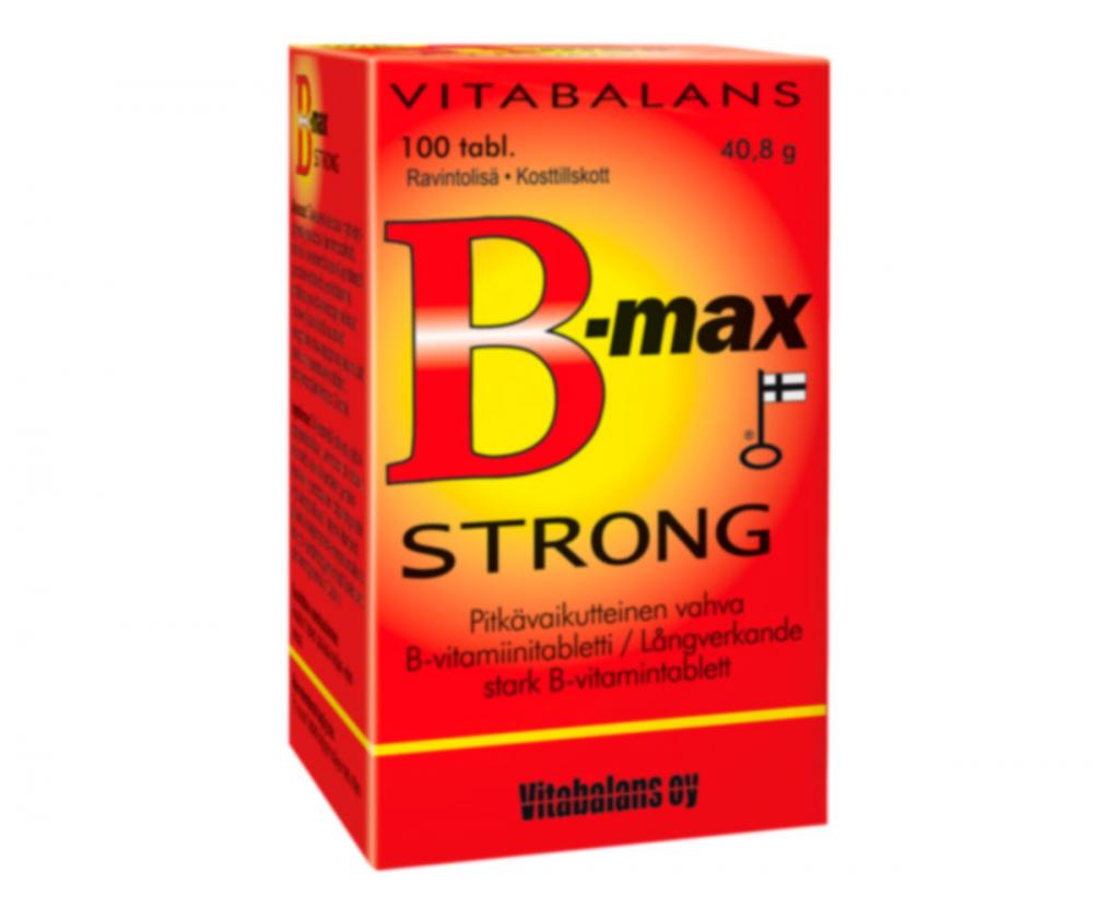 B-max Strong, 100 tabl. (päiväys 2/24)