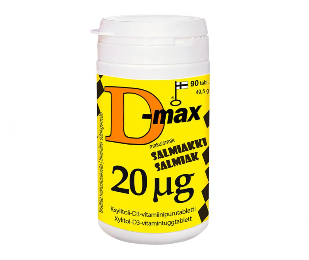 D-max 20 µg, Salmiakki (Poistotuote)