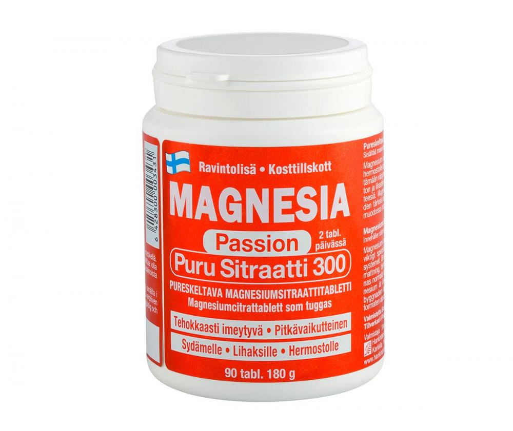 Magnesia Passion Puru Sitraatti 300, 90 tabl.